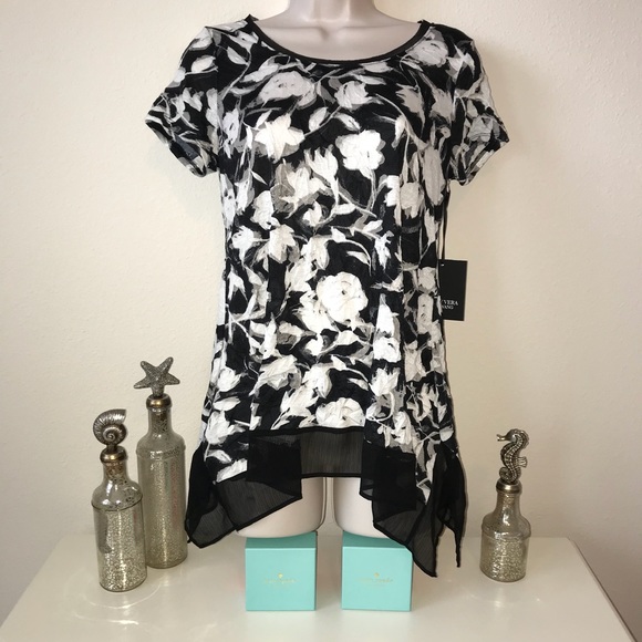 SIMPLY VERA VERA WANG V-NECK LONG SLEEVE PLUS SIZE TEE SIZE 3X NWT